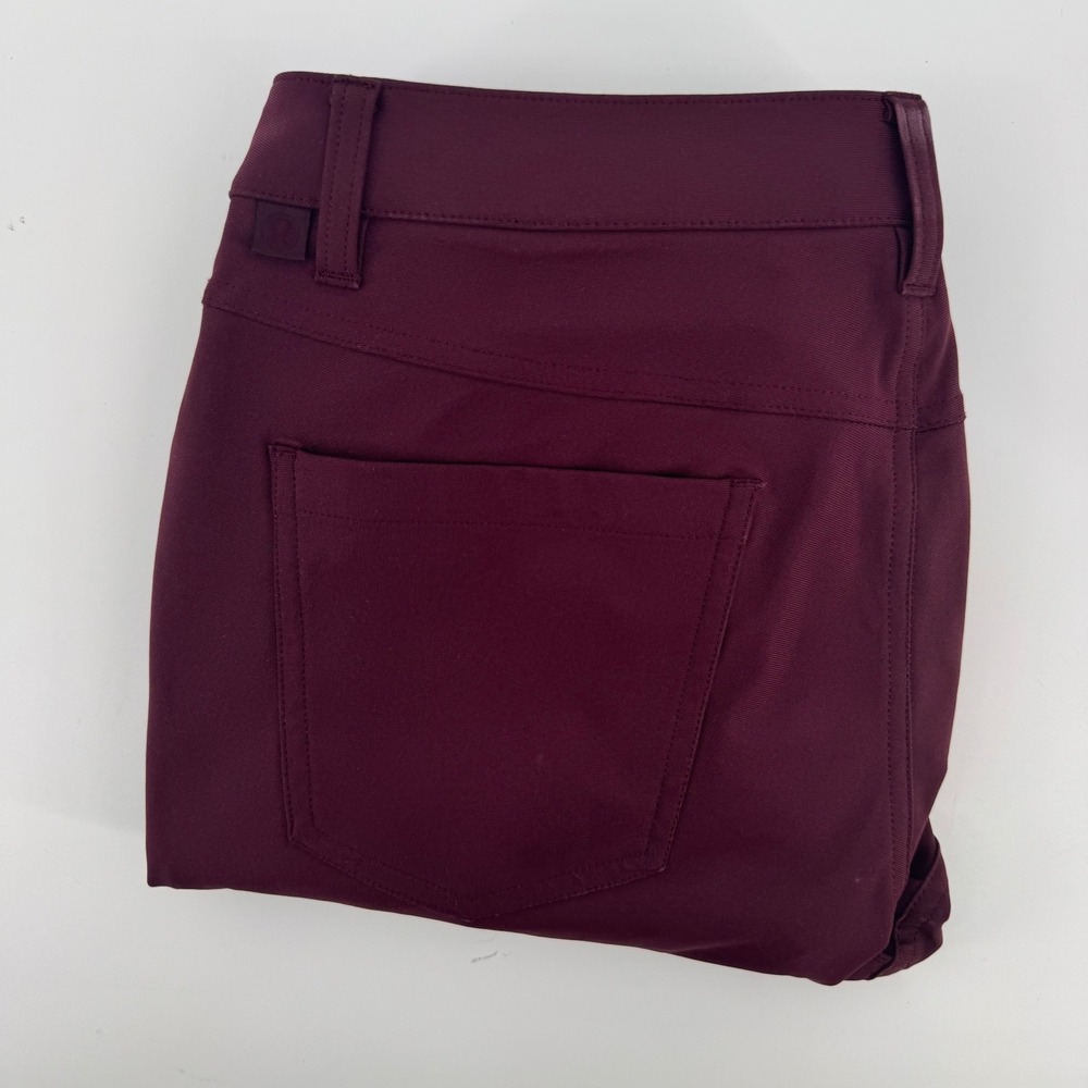 Lululemon ABC Pants Mens 30 Burgundy Maroon Warpstreme 5-Pocket Commuter 31x31